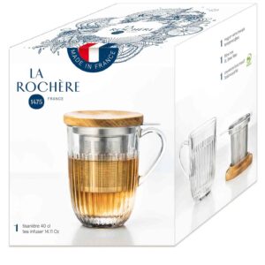 Кружка для заварки чая La Rochere Oussant с металл фильтром и дерев.крышкой 400 мл 13x9 см Posuda Moskva