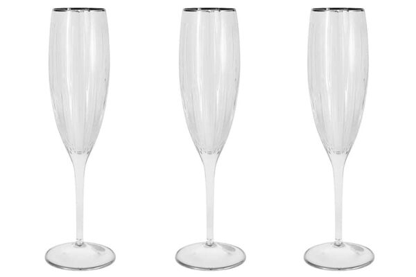 Набор бокалов для шампанского Same Пиза серебро 0