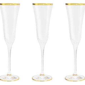Набор бокалов для шампанского Same Сабина золото 0