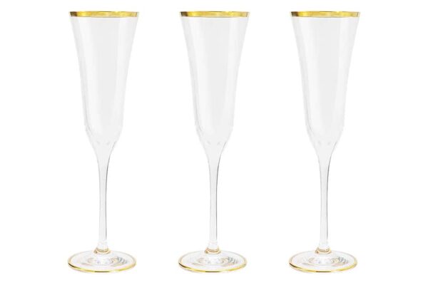 Набор бокалов для шампанского Same Сабина золото 0