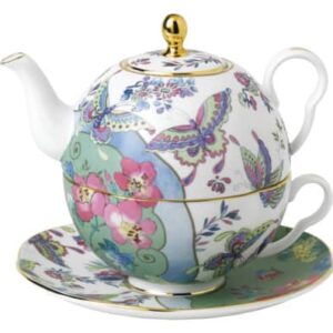 Набор чайник и чашка с блюдцем Wedgwood Бабочки и цветы 580 мл Посуда Москва