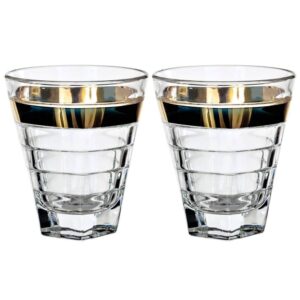 Набор из 6 стаканов для воды Vidivi Багетт 340мл золотой кант Посуда Москва