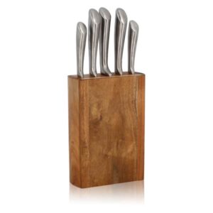 Набор кухонных ножей OGO 5 пр в деревянной подставке Посуда Москва