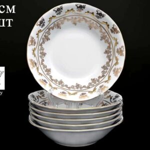 Набор салатников Bavarian Porcelain Venezie Polirgold Redrose 16см 01923 Посуда Москва