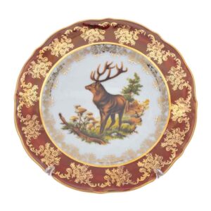 Набор тарелок Repast Охота красная Мария-тереза 19 см 52552 Посуда Москва