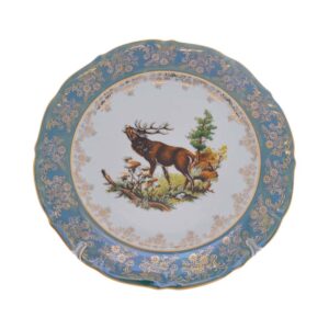Набор тарелок Repast Охота зеленая Мария-тереза 27 см 55435 Посуда Москва