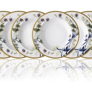 Набор тарелок суповых Rosenthal Турандот 22 см белый золотой кант Посуда Москва