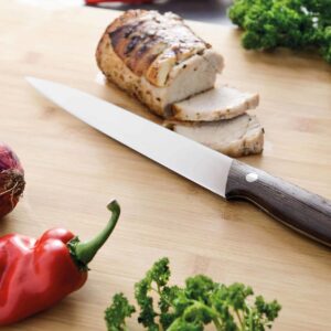 Нож для мяса Berghoff Essentials с рукоятью из темного дерева 20см Posuda Moskva