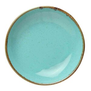Тарелка глубокая Porland Seasons Turquoise 21 см безбортовая бирюзовый Posuda Moskva