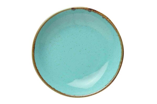 Тарелка глубокая Porland Seasons Turquoise 21 см безбортовая бирюзовый Posuda Moskva