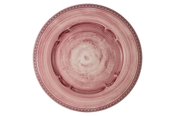 Тарелка обеденная Matceramica Augusta розовая 27 см Posuda Moskva