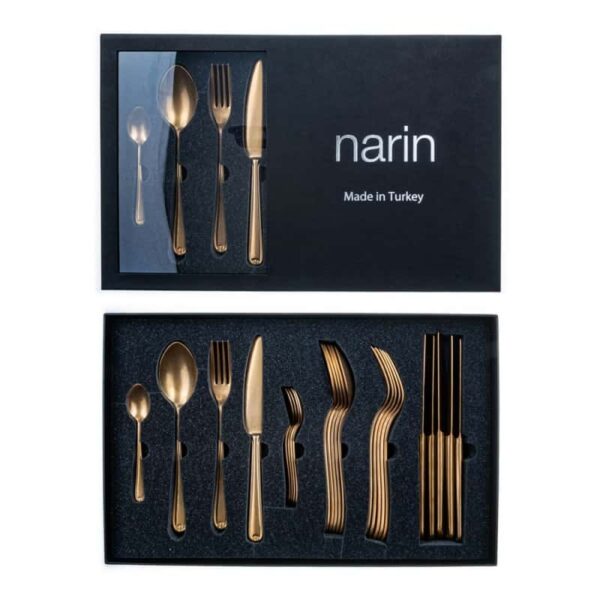 Набор столовых приборов Narin Anatolia Retro Gold 6 перс 24 пр