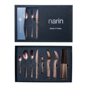 Набор столовых приборов Narin Vega Retro Copper 6 перс 24 пр
