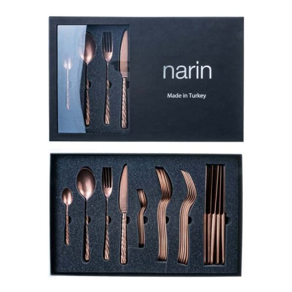 Набор столовых приборов Narin Vega Retro Copper 6 перс 24 пр