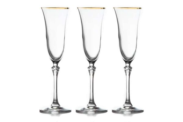 Набор бокалов для шампанского Le Stelle Gemma золото 0