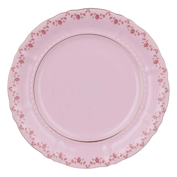 Блюдо круглое Leander Соната 0158 розовое 32 см posuda-moskow