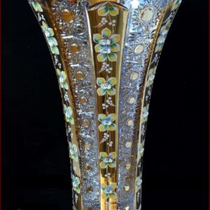 Ваза для цветов Aleks Crystal Шахерезада Голд 36 см 24200 posuda-moskow