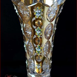 Ваза для цветов Aleks Crystal Шахерезада Голд 36 см 24201 posuda-moskow
