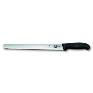 Нож для нарезки Victorinox Fibrox 36 см волнистое лезвие черная ручка posuda moskow
