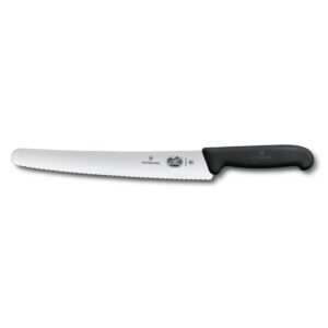 Нож кондитерский Victorinox Fibrox 26 см волнистое лезвие черная ручка posuda moskow