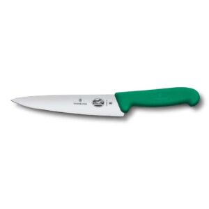 Нож поварской Victorinox Fibrox 19 см ручка зеленая posuda moskow