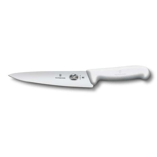 Нож поварской Victorinox Fibrox 25 см ручка белая posuda moskow