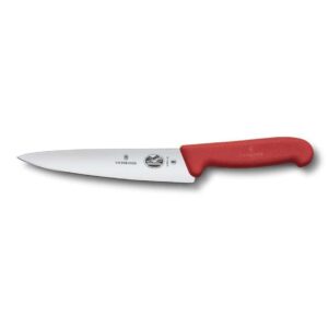 Нож поварской Victorinox Fibrox 25 см ручка красная posuda moskow