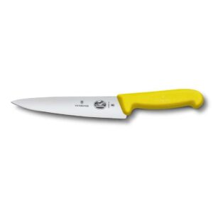 Нож поварской Victorinox Fibrox 25 см ручка желтая posuda moskow