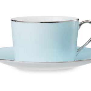 Чашка чайная с блюдцем Legle Под солнцем 250 мл голубая