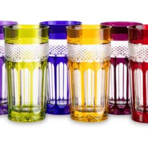 Набор стаканов для воды Cristal de Paris Мирей 360 мл 6 шт 6 цветов