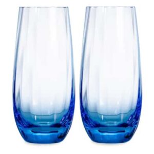 Набор стаканов для воды Moser Оптик 350 мл 2 шт аквамарин