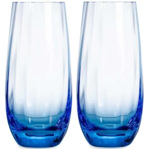 Набор стаканов для воды Moser Оптик 350 мл 2 шт аквамарин GB