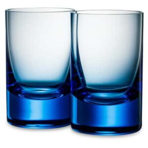 Набор стаканов для воды Moser Виски сет 220 мл 2 шт аквамарин