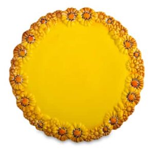 Тарелка сервировочная Edelweiss Маргаритка 36 см желтая