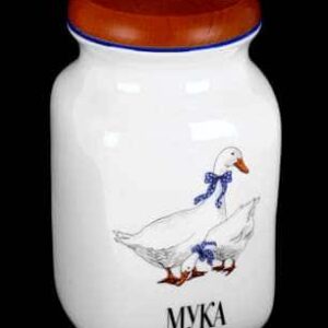 Банка для сыпучих продуктов Thun Гуси мука 1 л posuda-moskow