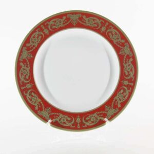 Блюдо круглое Bavarian Porcelain Александрия Красная 32 см posuda-moskow