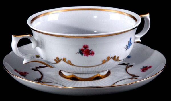 Бульонница Bavarian Porcelain Венеция Роза красная posuda-moskow