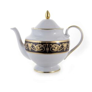 Чайник Bavarian Porcelain Александрия Блэк золото 1 л posuda-moskow