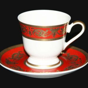 Кофейный набор Bavarian Porcelain Александрия Красная 6 пер posuda-moskow