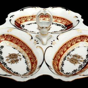 Менажница Bavarian Porcelain Роза красная 21 см posuda-moskow