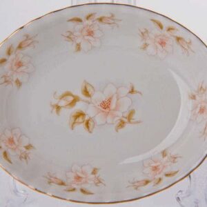 Набор салатников Bavarian Porcelain Цветы Рельеф золото 12 см posuda-moskow