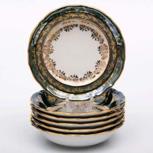 Набор салатников Bavarian Porcelain Лист Зеленый 13 см posuda-moskow