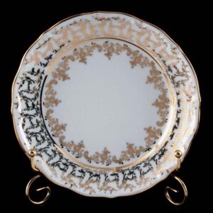 Набор тарелок Bavarian Porcelain Лист белый 19 см posuda-moskow