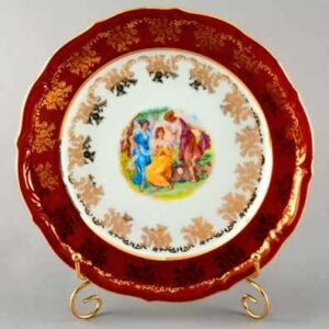 Набор тарелок Bavarian Porcelain Мадонна красная 24 см posuda-moskow