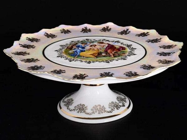 Набор тарелок для сервировки стола Bavarian Porcelain Лист красный posuda-moskow