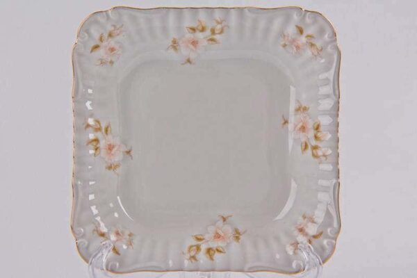 Салатник Bavarian Porcelain Цветы Рельеф золото 21 см posuda-moskow