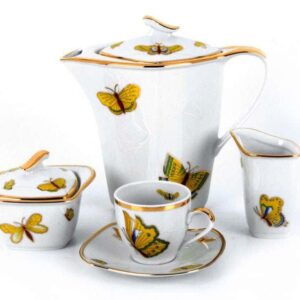 Сервиз чайный Bavarian Porcelain Бабочки Софт 6 пер 15 пр posuda-moskow