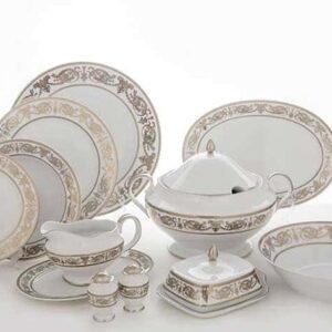 Сервиз столовый Bavarian Porcelain Александрия Платина 6 пер 27 пр posuda-moskow