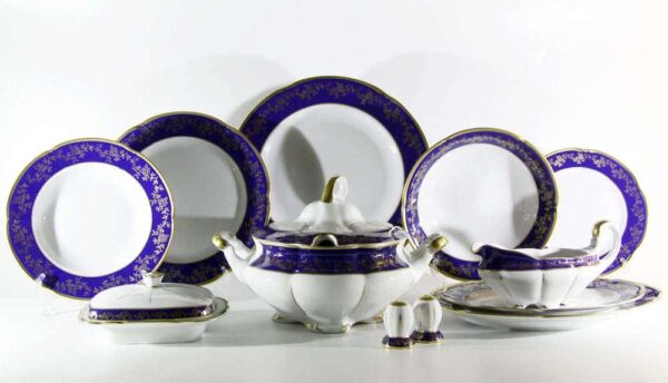 Сервиз столовый Bavarian Porcelain Мария 202 Кобальт 27 пр posuda-moskow