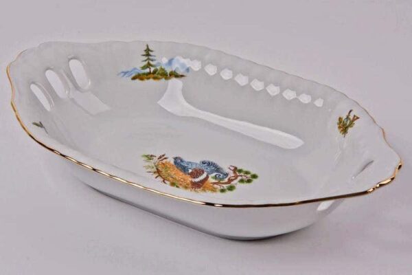 Тарелка для хлеба Bavarian Porcelain Охота Рельеф posuda-moskow